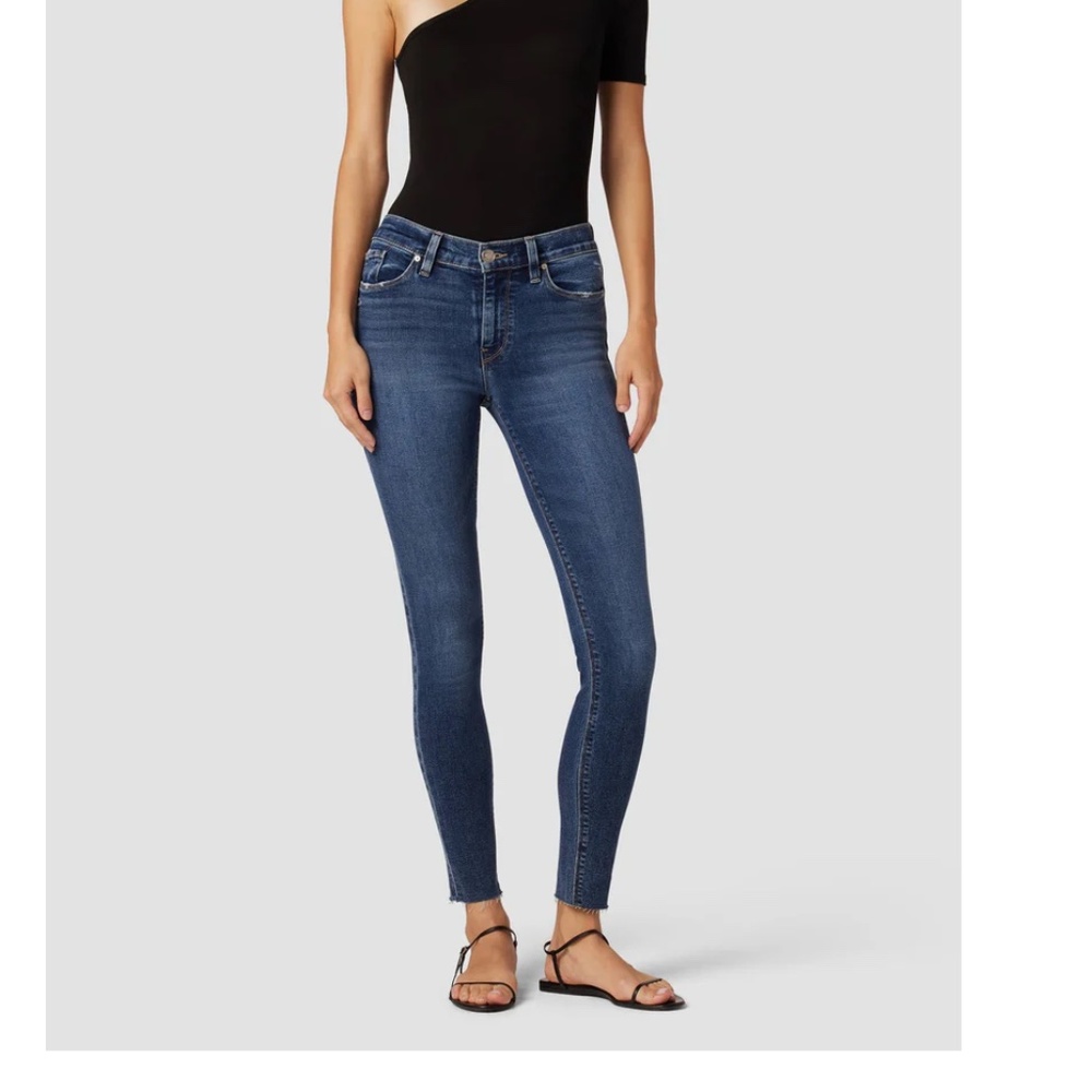 Hudson Nico Mid-Rise Super Skinny Ankle Denim Jeans Lotus 24 NEW